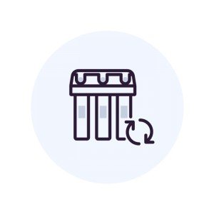 Перезасыпка реагента в колонне